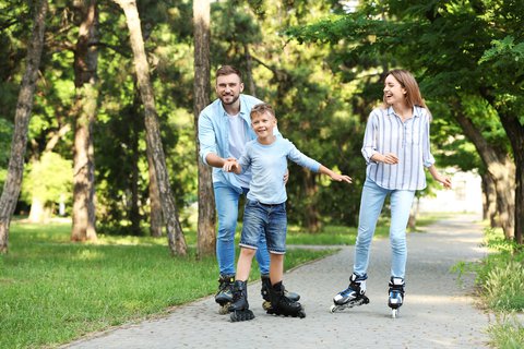 roller blading family